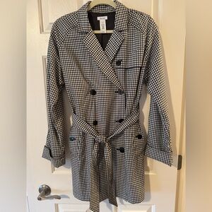 liz & co. Black and White Gingham Jacket - Size Medium. Statement Piece! 🖤🤍